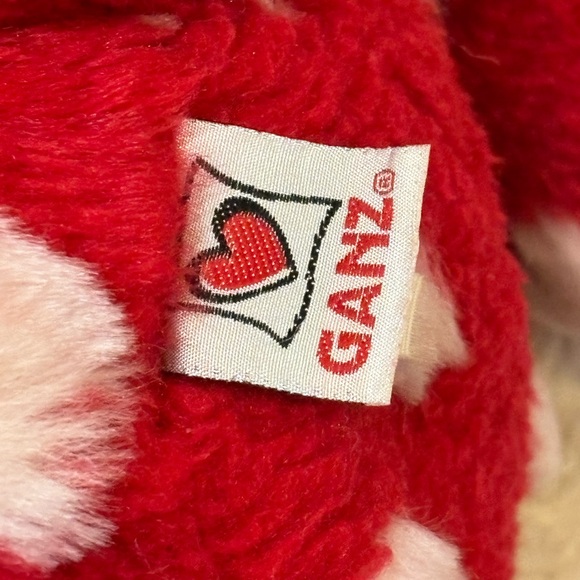 Ganz Plush Toys: 16" Valentines Red Teddy Bear Pink Hearts Fluffy & Soft - Picture 7 of 7